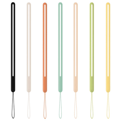  Seven 7-inch Sudzsees™ Shortie lanyards in black, white, orange, mint, peach, green, and yellow, with attachment loop cords