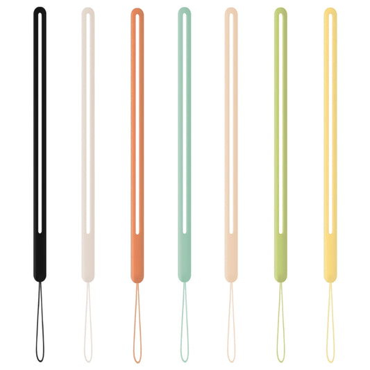  Seven 7-inch Sudzsees™ Shortie lanyards in black, white, orange, mint, peach, green, and yellow, with attachment loop cords